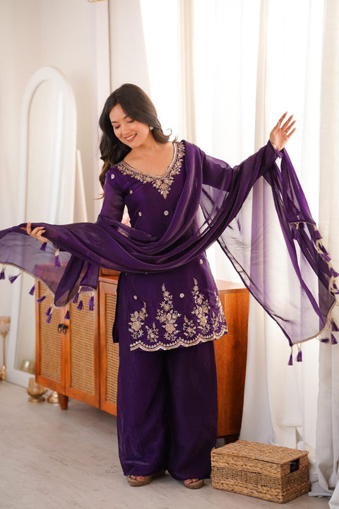Ethnic Designer Suit Set with Embroidery Work Collection