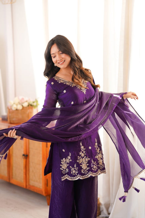 Ethnic Designer Suit Set with Embroidery Work Collection