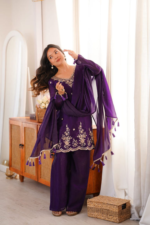 Ethnic Designer Suit Set with Embroidery Work Collection