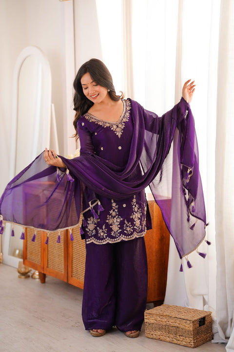 Ethnic Designer Suit Set with Embroidery Work Collection