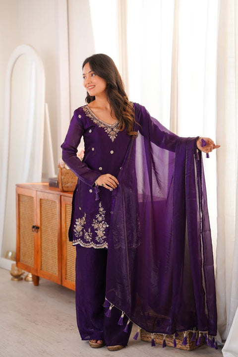 Ethnic Designer Suit Set with Embroidery Work Collection