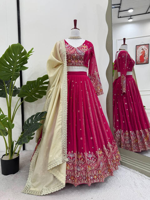 Designer Lehenga Set with Elegant Embroidery Work