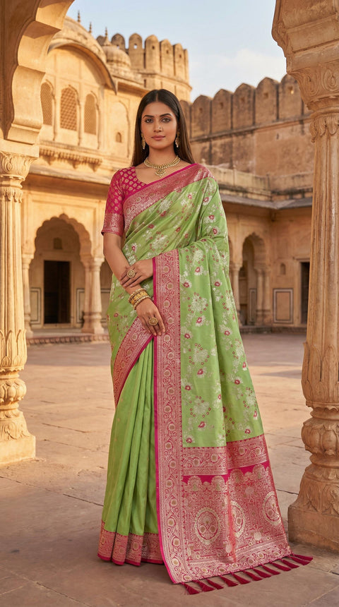 Silk Saree Collection with Meenakari Design