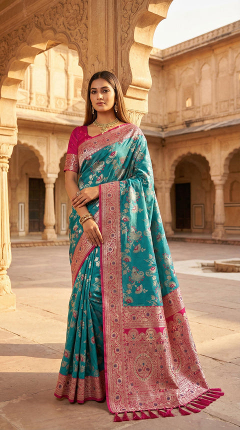 Silk Saree Collection with Meenakari Design