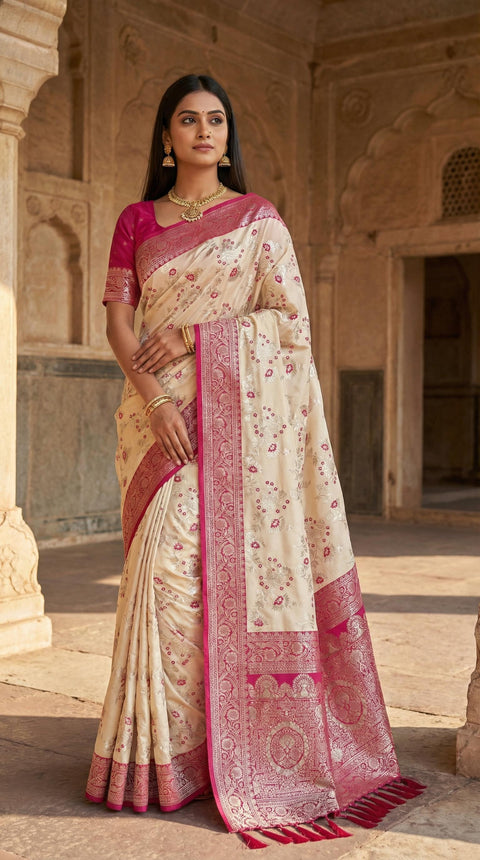 Silk Saree Collection with Meenakari Design
