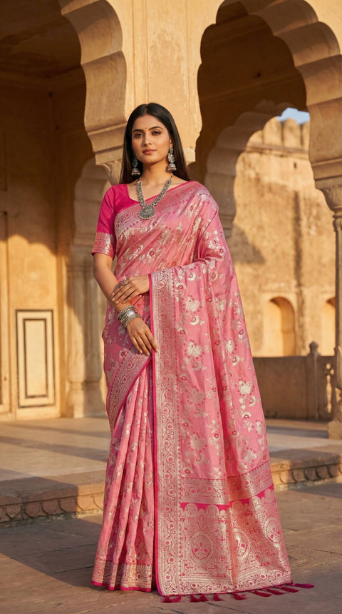 Silk Saree Collection with Meenakari Design