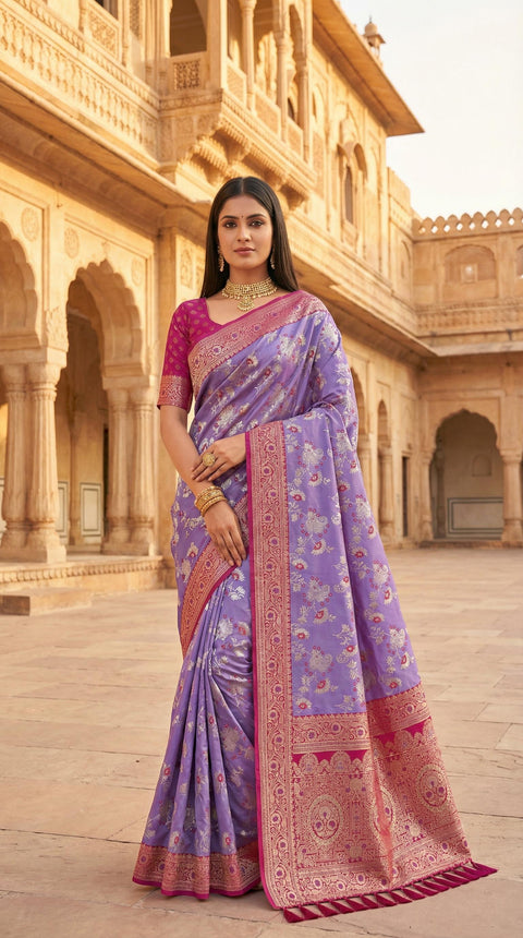 Silk Saree Collection with Meenakari Design