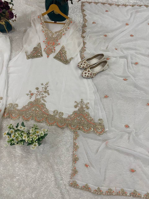 Premium Party Wear Embroidered Suit Set for Women