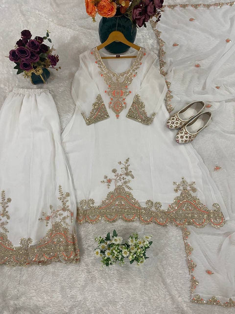 Premium Party Wear Embroidered Suit Set for Women