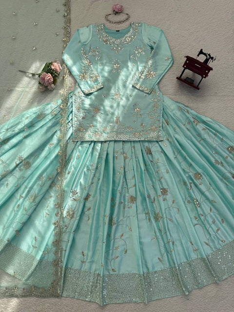 Elegant Party Wear Lehenga Set with Dupatta