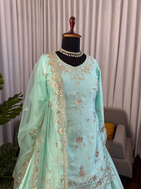 Elegant Party Wear Lehenga Set with Dupatta