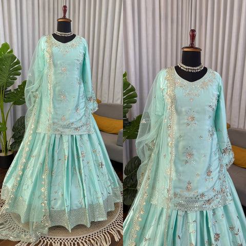 Elegant Party Wear Lehenga Set with Dupatta