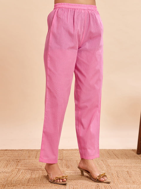 Elegant Pure Cotton Straight Kurta Set