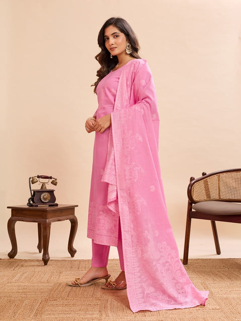 Elegant Pure Cotton Straight Kurta Set