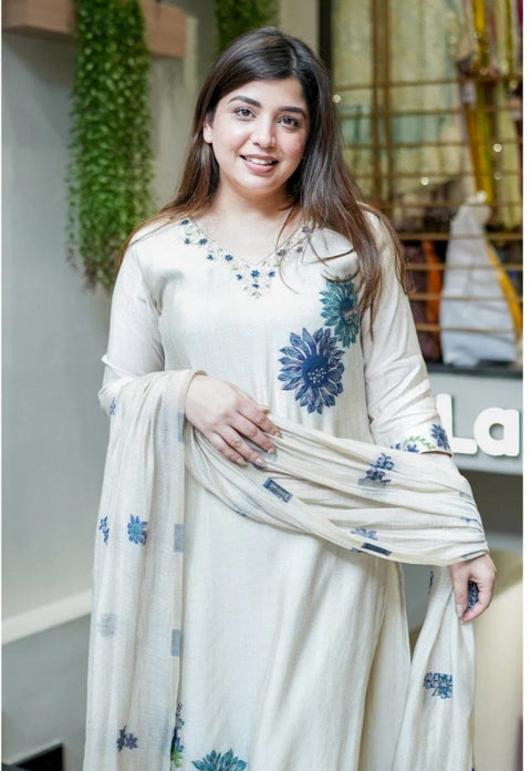 Sequence Silk Digital Print Kurti Set with Pant