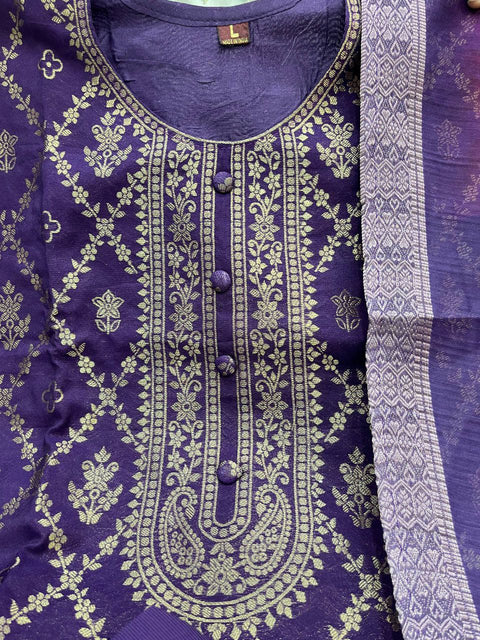 Banarasi Silk Style Readymade Suit Set