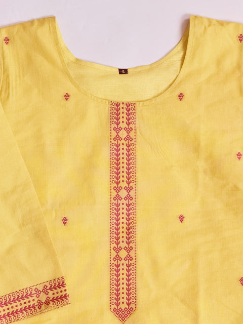 Pure Cotton Kurta Pant Dupatta Set