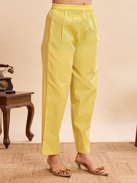 Pure Cotton Kurta Pant Dupatta Set