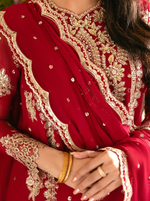 Faux Georgette Embroidered Sharara Suit Set