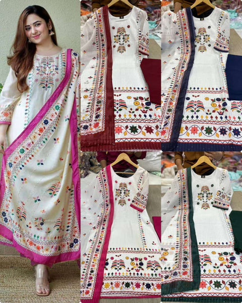 New Launching Digital Print Hit Kurtis, Pant & Dupatta