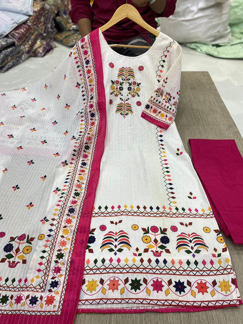 New Launching Digital Print Hit Kurtis, Pant & Dupatta