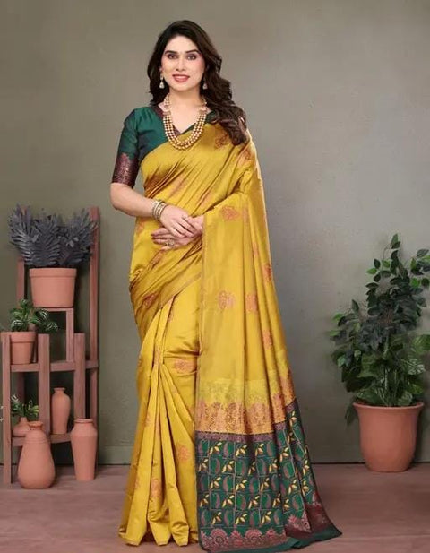 SOFT LICHI SILK SAREE WITH JACQUARD WORK