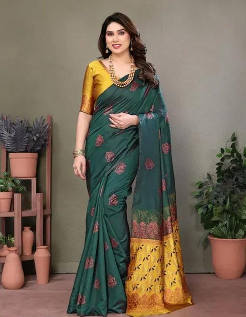 SOFT LICHI SILK SAREE WITH JACQUARD WORK