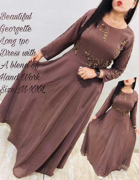 Printed Rayon Blend Stitched Anarkali Gown