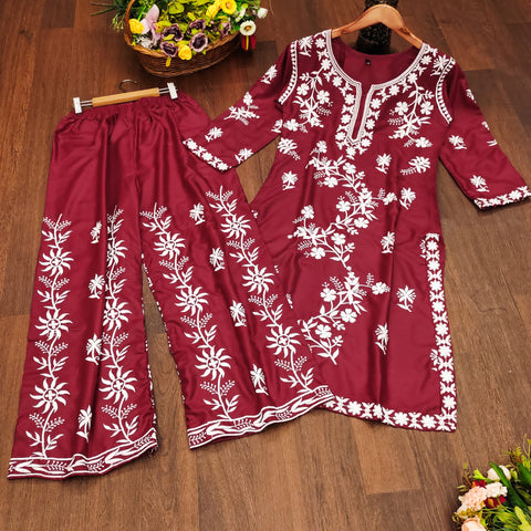 HEAVY REYON COTTON KURTI WITH PANT
