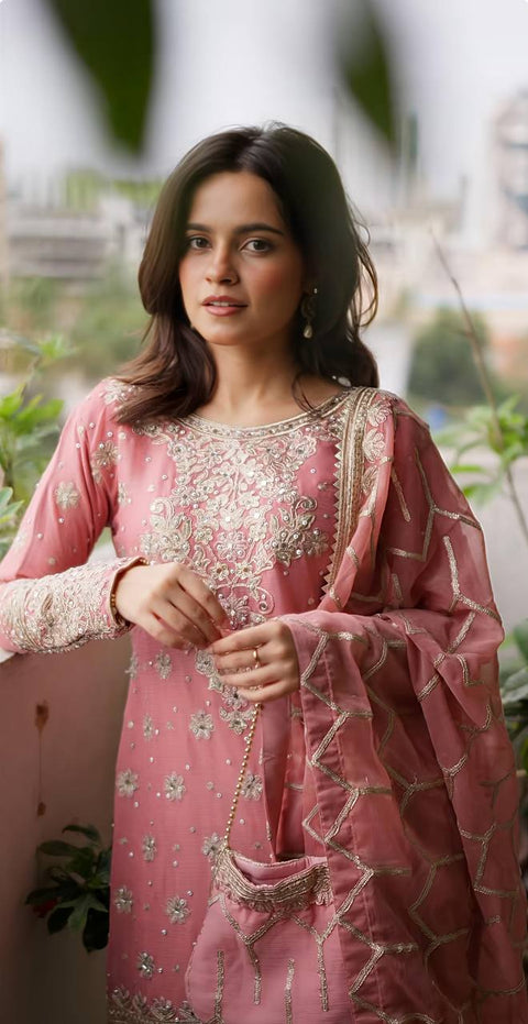 New Designer Party Wear Look Stylish Stitched Suit