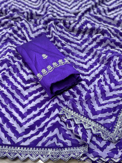 Pure gorget fabric Trendy zigzag design Beautiful cutwork Heavy work blouse design