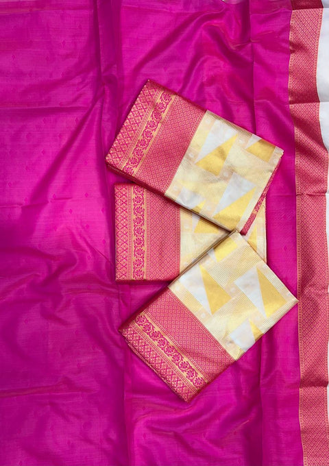 Beautiful Lichi Silk Organic Banarasi Saree
