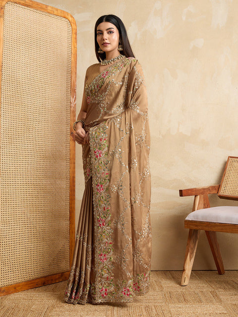 Party Wear Soft Rangoli  Silk Saree