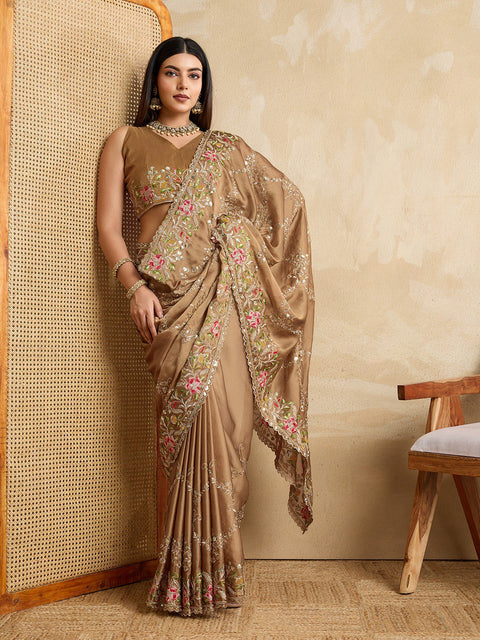 Party Wear Soft Rangoli  Silk Saree