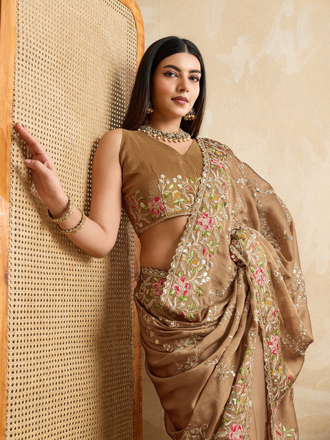 Party Wear Soft Rangoli  Silk Saree
