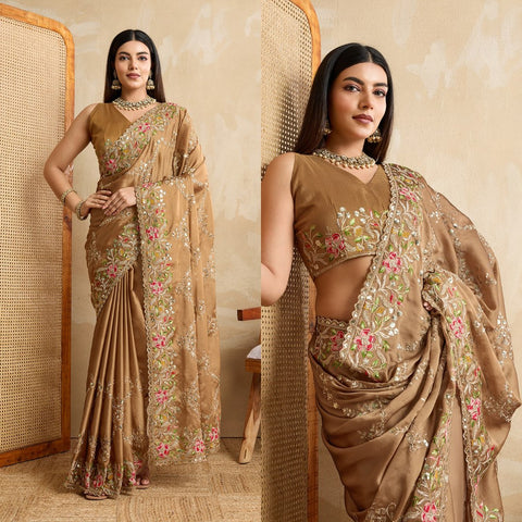 Party Wear Soft Rangoli  Silk Saree