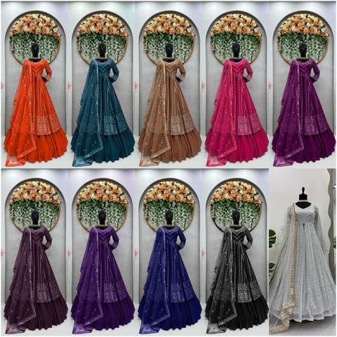 Top Lehenga With Dupatta