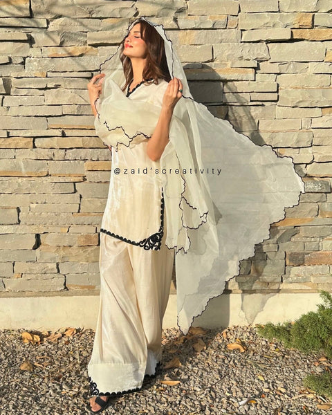NEW ĐĚSIGNER PARTY WEAR TOP AND PANT WITH FANCY DUPPATA