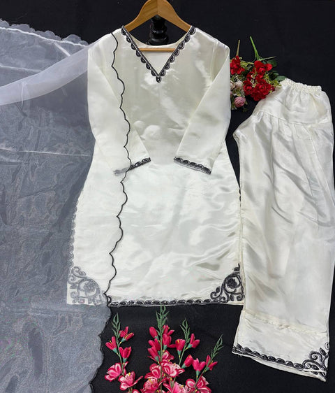 NEW ĐĚSIGNER PARTY WEAR TOP AND PANT WITH FANCY DUPPATA