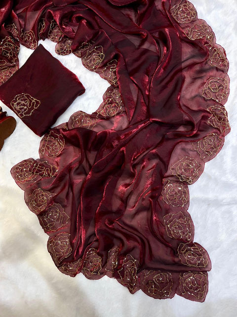 New  trending Handwork Designer Saree