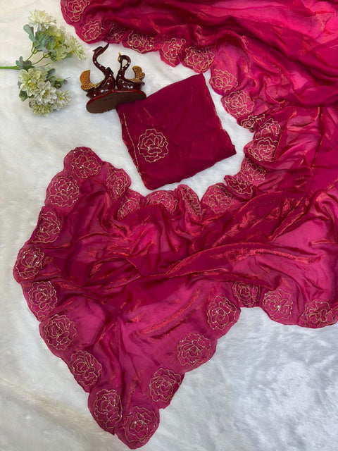 New  trending Handwork Designer Saree