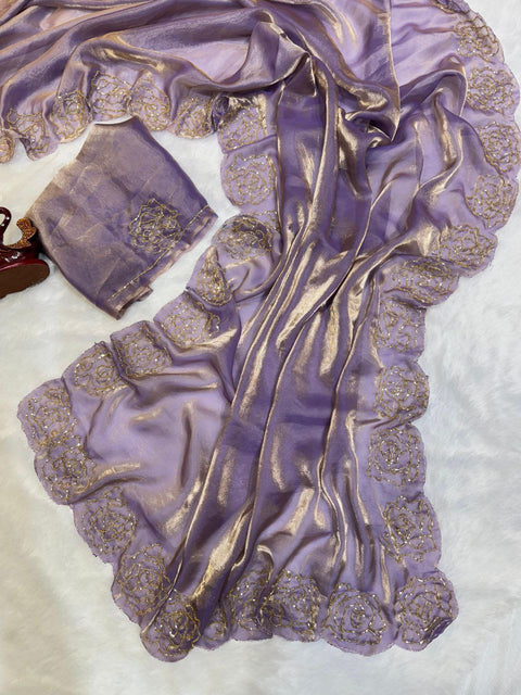 New  trending Handwork Designer Saree