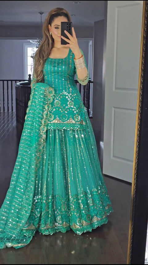 New Designer Party Wear Look Top-Lehenga and Dupatta