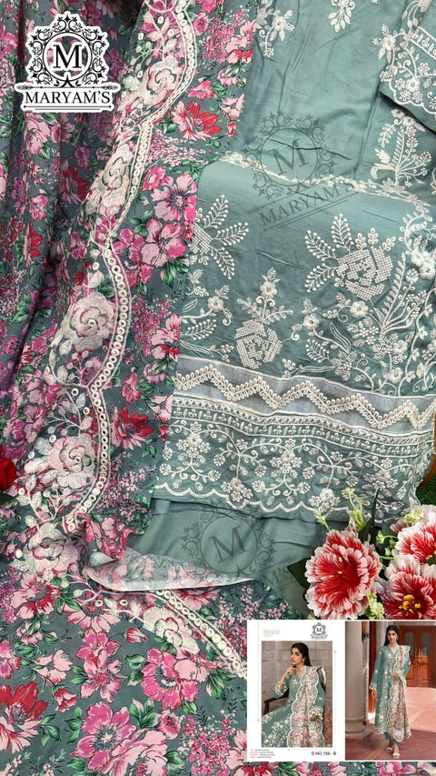 New Premium Reyon With Cotton Thread Embroidery Work And Sequence Work Top with Dupatta