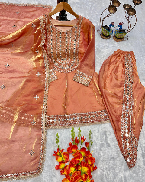 NEW DeSIGNER PARTY WEAR LOOK  TOP WITH DHOTI