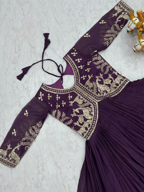 NewHeavy sequence WorkFox Georgette Gown