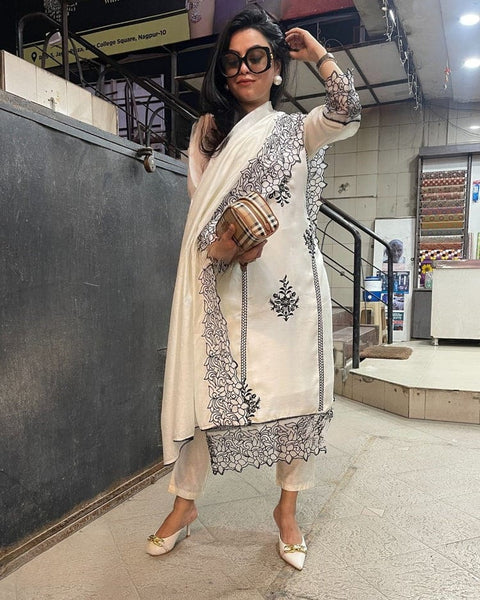 New Beautiful embroidery work  Ari WorkCreap kurti with pant