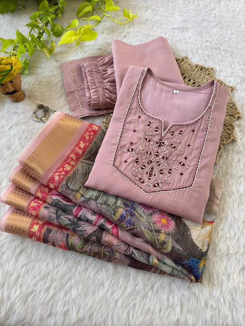 New Designers Kurti Pent Dupatta 3 pic Set