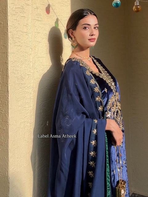 NEWLY LAUNCHED VELVET KURTI-PANT SET