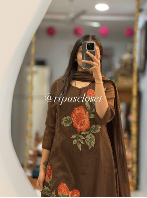 New Super Hit design Kurti with plazzo with dupatta